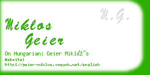miklos geier business card